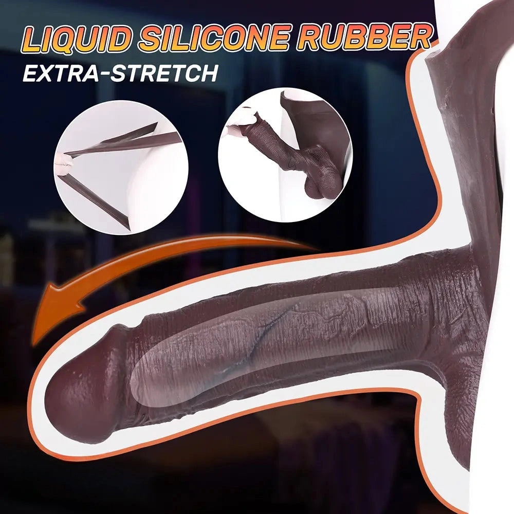 8.27in Realistic Male Penis Silicone Hollow Strap on Dildo Panty For Sex