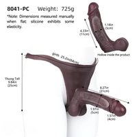8.27in Realistic Male Penis Silicone Hollow Strap on Dildo Panty For Sex