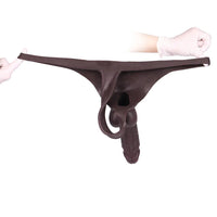 8.27in Realistic Male Penis Silicone Hollow Strap on Dildo Panty For Sex