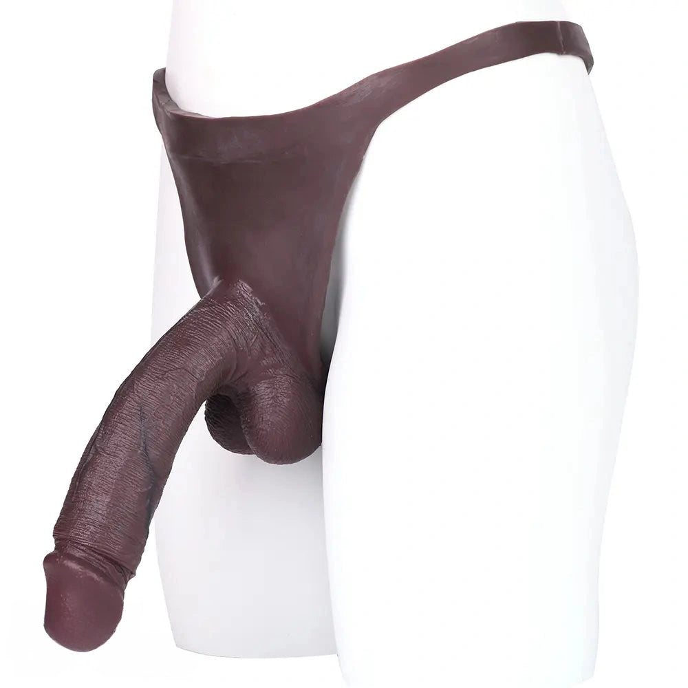 8.27in Realistic Male Penis Silicone Hollow Strap on Dildo Panty For Sex
