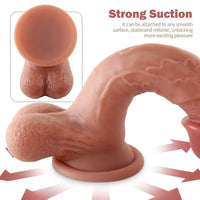 8.27in Realistic Silicone Soft Big Women Dildo For Enema BDSM Sex