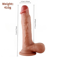 8.27in Realistic Silicone Soft Big Women Dildo For Enema BDSM Sex