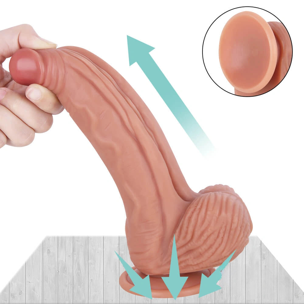 8.27in Realistic Women Fucking Dildo With Balls For Anus Stimulation