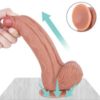 8.27in Realistic Women Fucking Dildo With Balls For Anus Stimulation