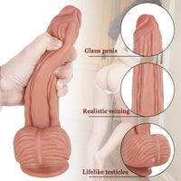 8.27in Realistic Women Fucking Dildo With Balls For Anus Stimulation