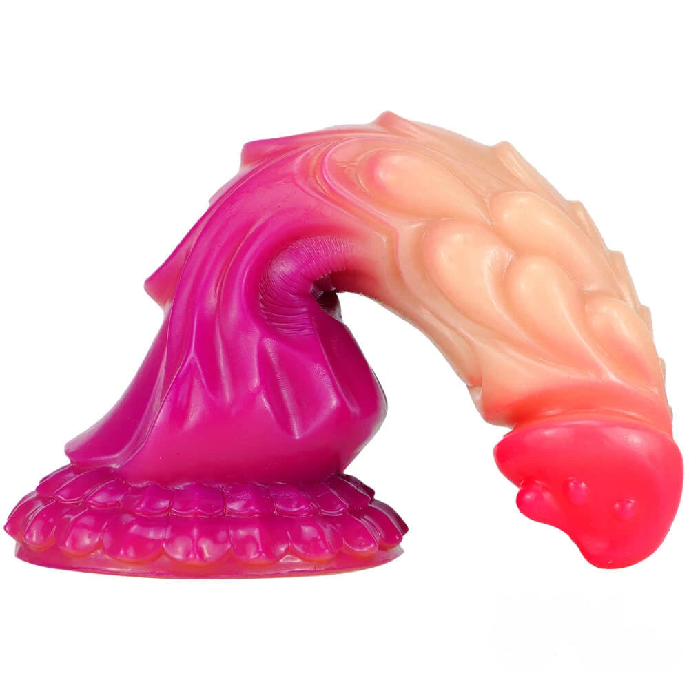 8.27in Silicone Dragon Fantasy Odd Makeup Ombre Dildo For Adults