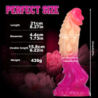 8.27in Silicone Dragon Fantasy Odd Makeup Ombre Dildo For Adults