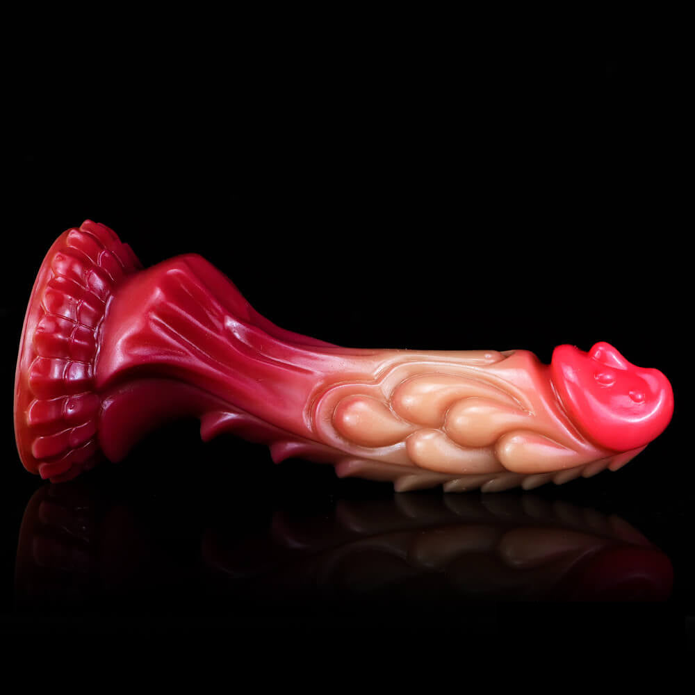 8.27in Silicone Dragon Fantasy Odd Makeup Ombre Dildo For Adults