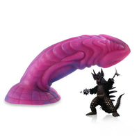 8.27in Silicone Monster Animal Fantasy Rose Red Dildo With Blue