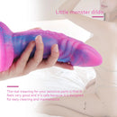8.27in Silicone Monster Animal Fantasy Rose Red Dildo With Blue