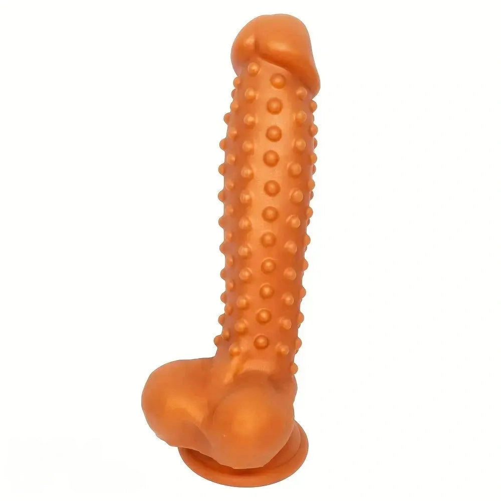 8.27in Silicone Spiked Intimate Vaginal Massager Dildo For Men And Women