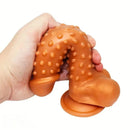 8.27in Silicone Spiked Intimate Vaginal Massager Dildo For Men And Women