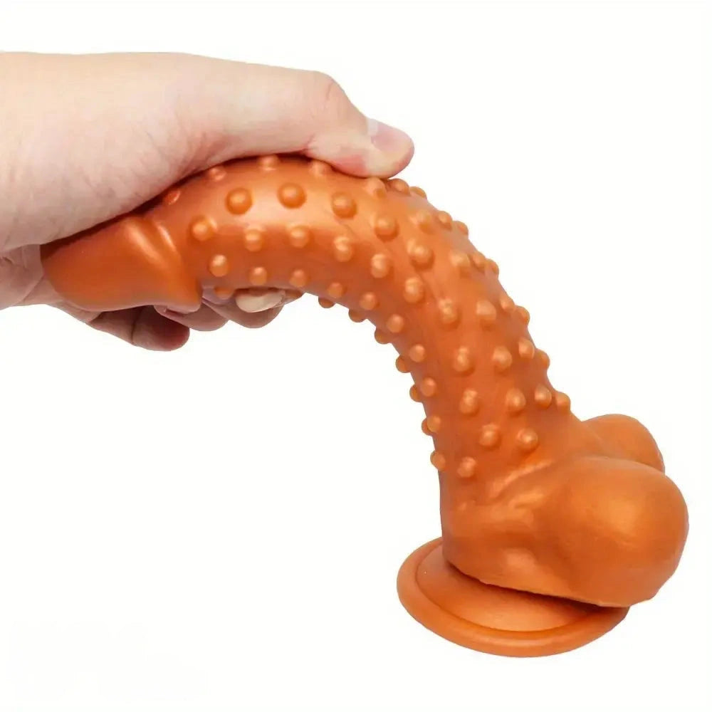 8.27in Silicone Spiked Intimate Vaginal Massager Dildo For Men And Women