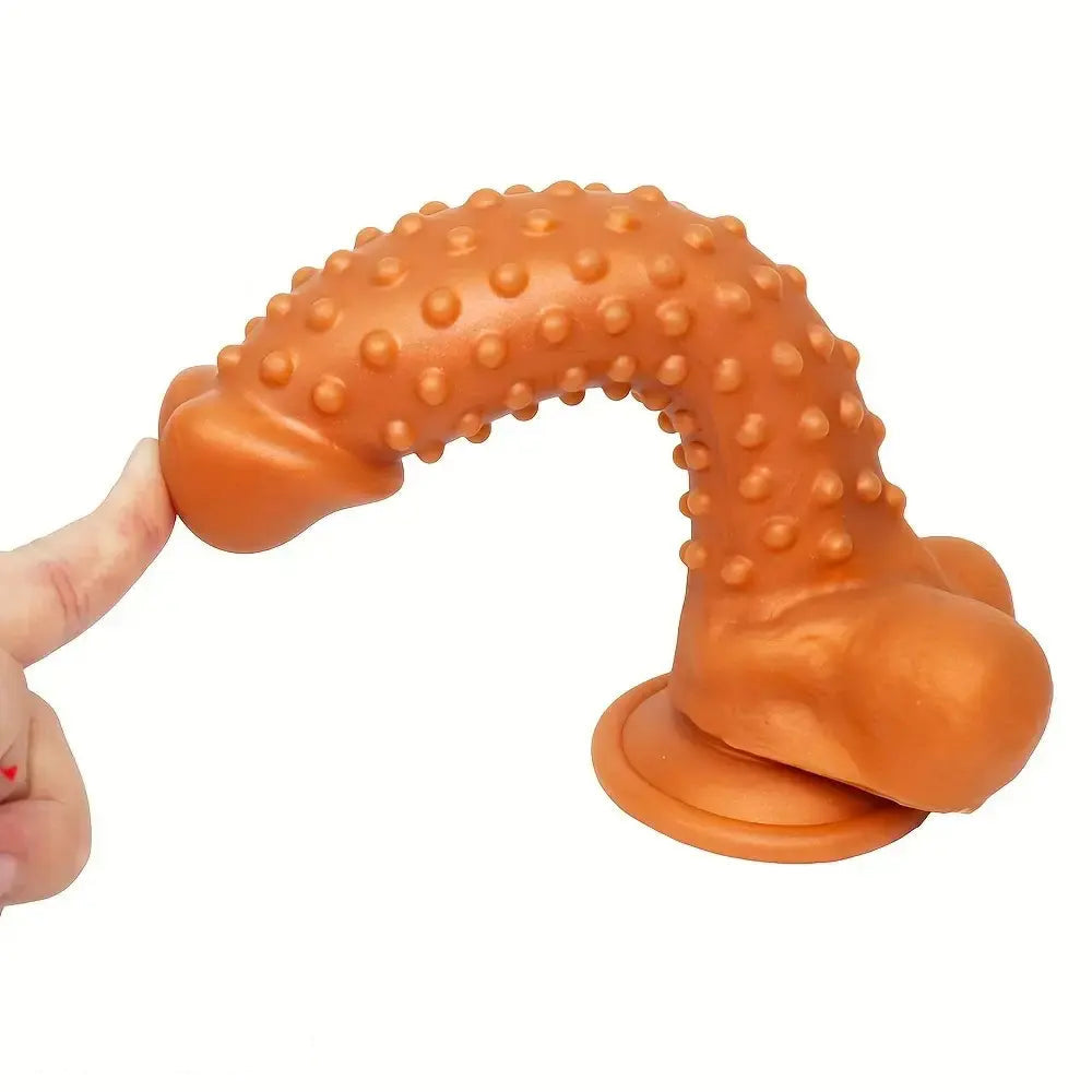 8.27in Silicone Spiked Intimate Vaginal Massager Dildo For Men And Women