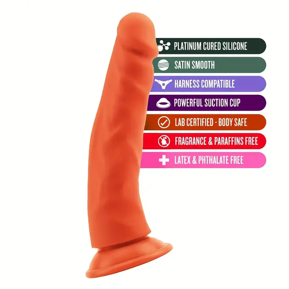 8.27in Soft Big Real Looking Silicone G Spot Dildo For Sex Toy User
