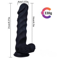 8.27in Special Spiral Design Dildo For Adult Couples Sex Toy