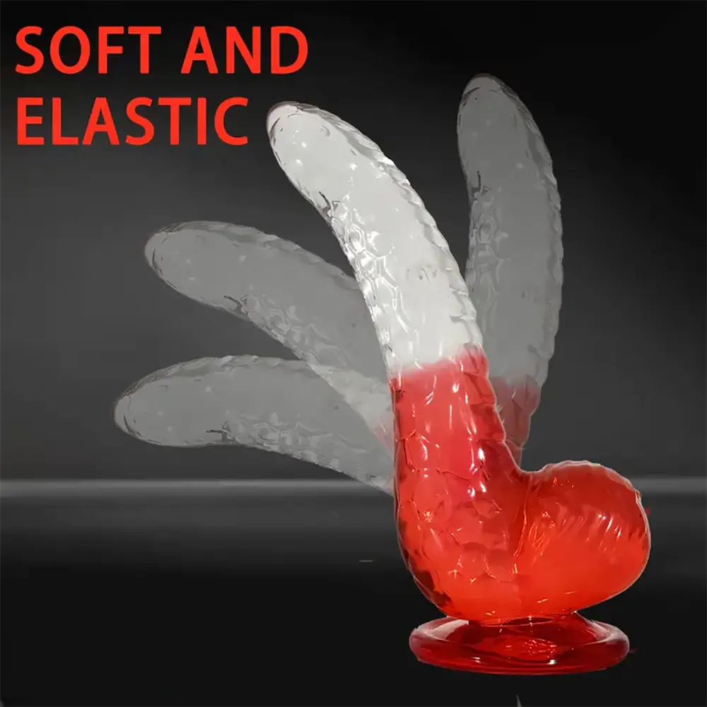 8.27in TPE Cock Big Fantasy Gradient Jelly Dildo Masturbator Sex Toy