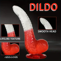 8.27in TPE Cock Big Fantasy Gradient Jelly Dildo Masturbator Sex Toy