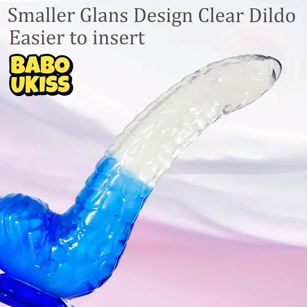 8.27in TPE Cock Big Fantasy Gradient Jelly Dildo Masturbator Sex Toy