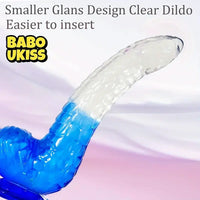 8.27in TPE Cock Big Fantasy Gradient Jelly Dildo Masturbator Sex Toy