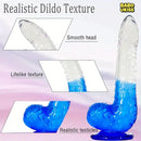 8.27in TPE Cock Big Fantasy Gradient Jelly Dildo Masturbator Sex Toy