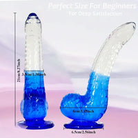 8.27in TPE Cock Big Fantasy Gradient Jelly Dildo Masturbator Sex Toy
