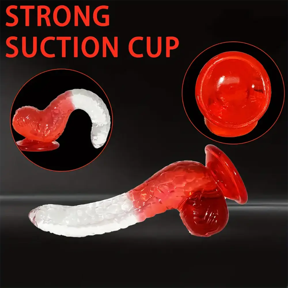 8.27in TPE Cock Big Fantasy Gradient Jelly Dildo Masturbator Sex Toy