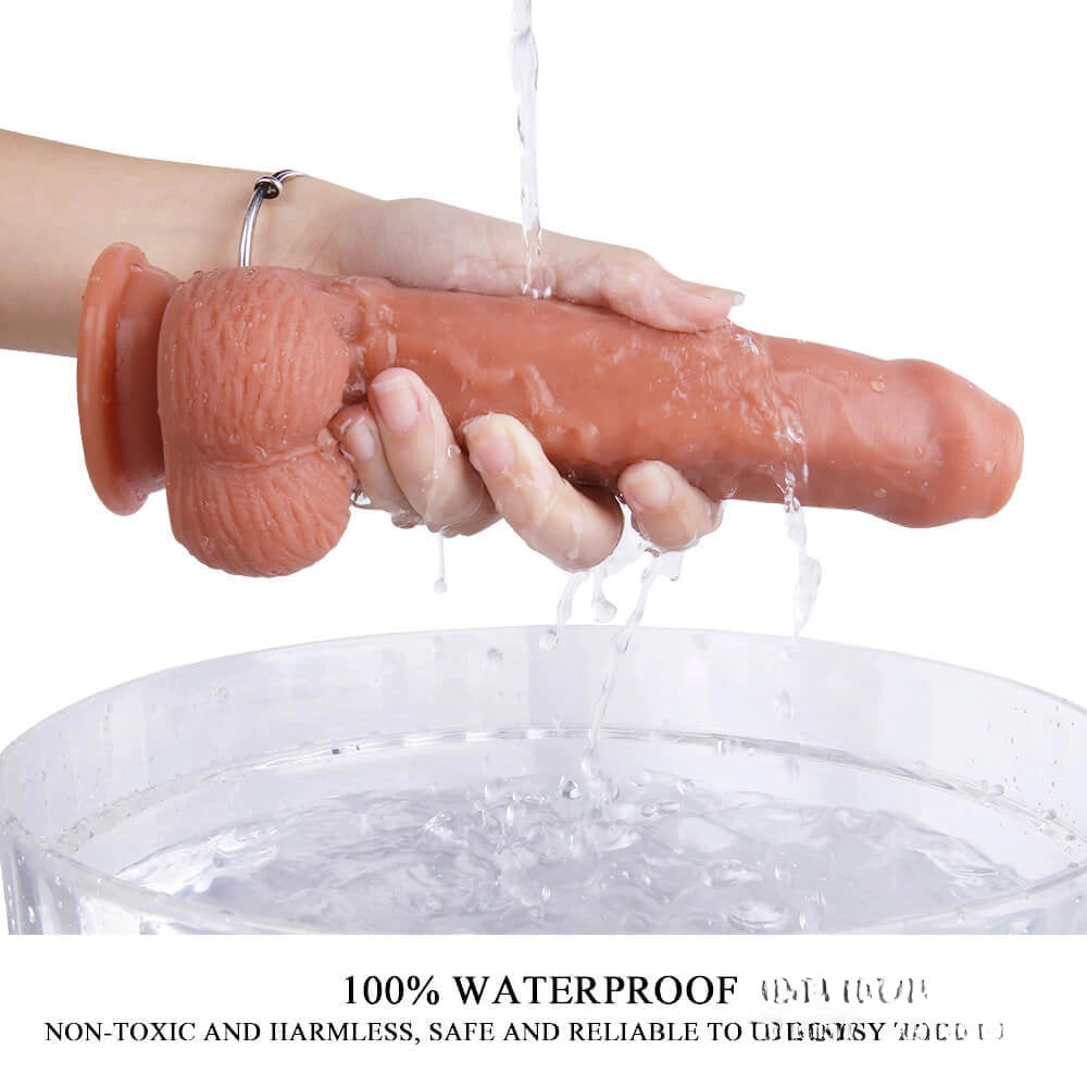 8.27in Uncut Dildo Suction Cup Masturbation Sex Toy For Adult Couples