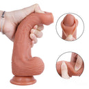 8.27in Uncut Dildo Suction Cup Masturbation Sex Toy For Adult Couples