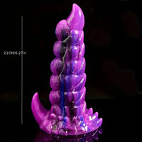 8.27in Unicorn-Shaped Liquid Silicone Soft Big Monster Odd Dildo