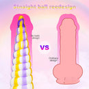 8.27in Unique Sculpt Dildo With Protrusions Threads For Anal Sex
