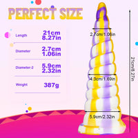 8.27in Unique Sculpt Dildo With Protrusions Threads For Anal Sex