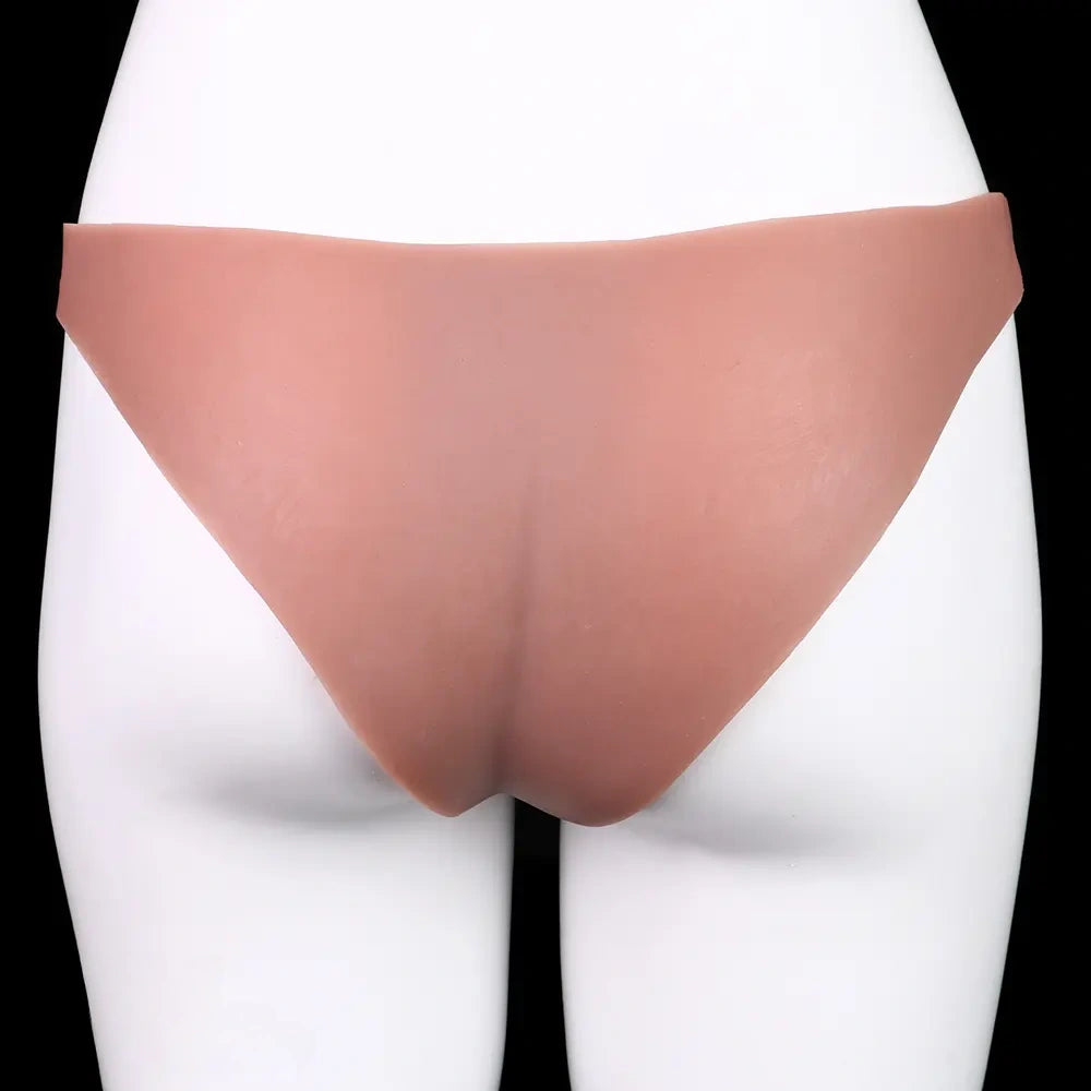 8.27in Wearable Hollow Dildo Pants Silicone Leather Sleeve For Male Cock