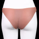 8.27in Wearable Hollow Dildo Pants Silicone Leather Sleeve For Male Cock