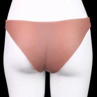 8.27in Wearable Hollow Dildo Pants Silicone Leather Sleeve For Male Cock