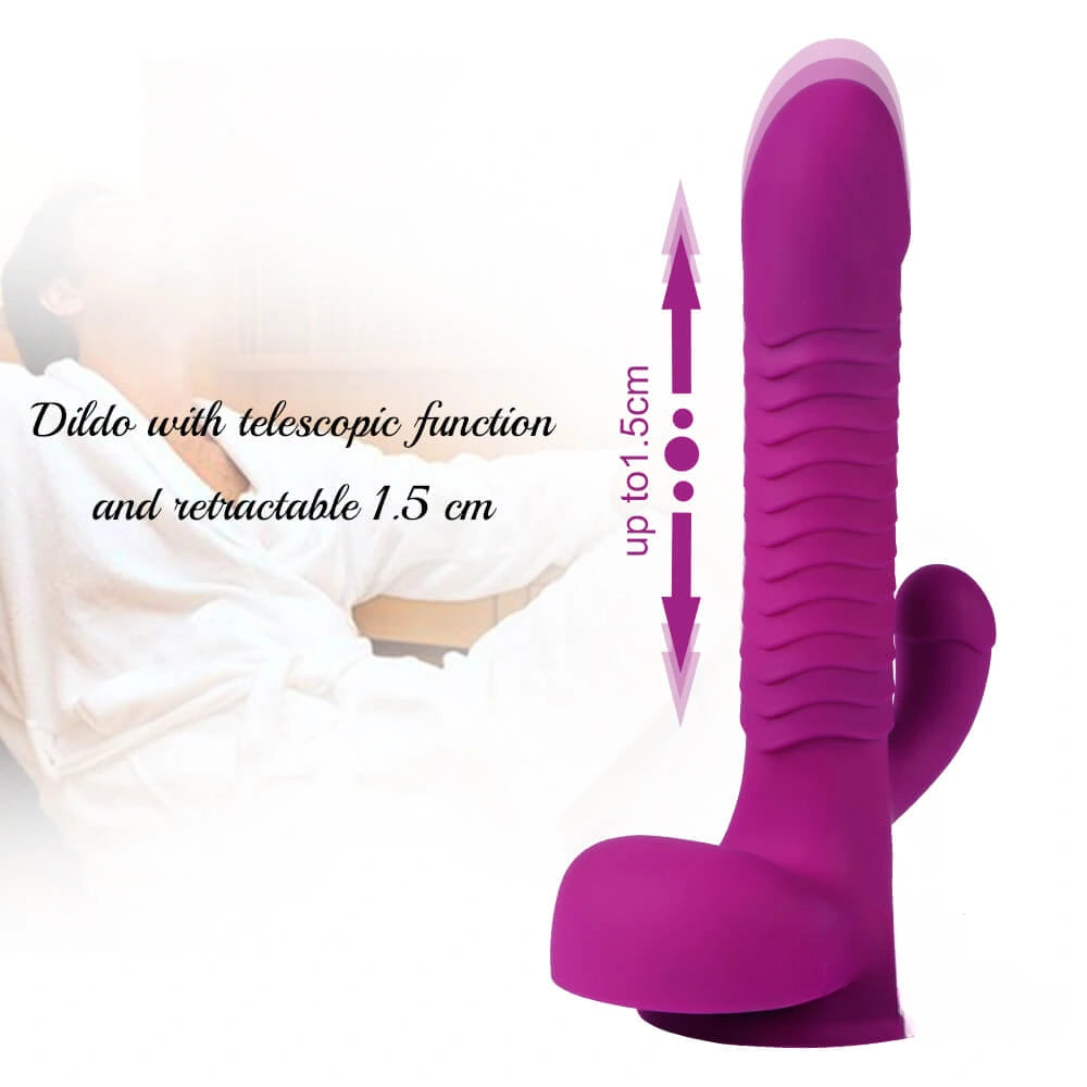 8.27in Wireless Control Thrusting Vibrating Dildo With 360°Rotation Beads