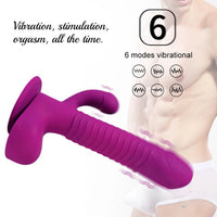 8.27in Wireless Control Thrusting Vibrating Dildo With 360°Rotation Beads