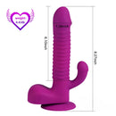 8.27in Wireless Control Thrusting Vibrating Dildo With 360°Rotation Beads