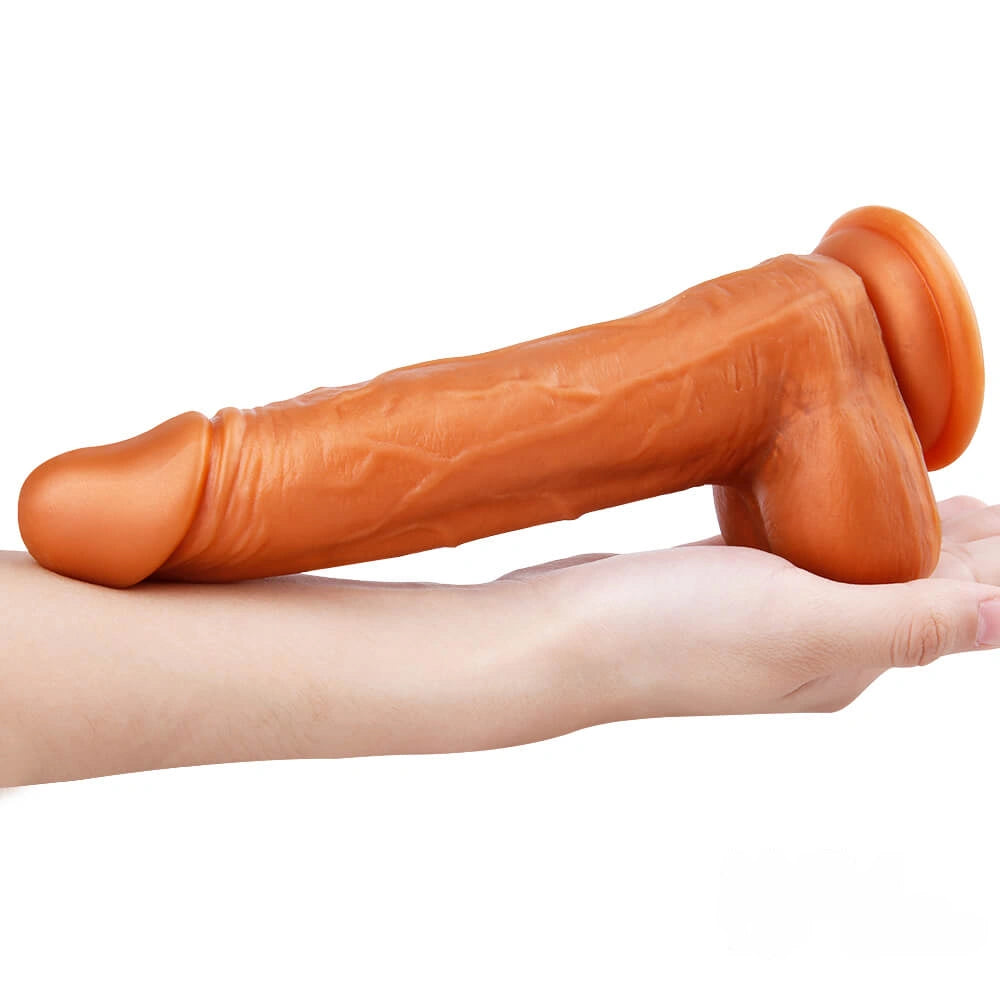 8.28in Soft Realistic Dildo Sex Toy For Women With Strong Sucker