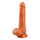 8.28in Soft Realistic Dildo Sex Toy For Women With Strong Sucker