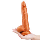 8.28in Soft Realistic Dildo Sex Toy For Women With Strong Sucker