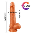 8.28in Soft Realistic Dildo Sex Toy For Women With Strong Sucker