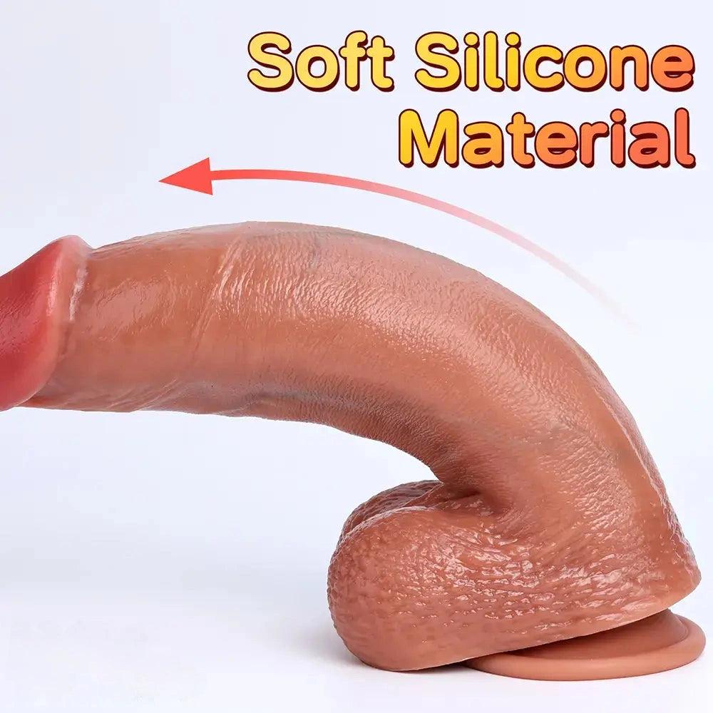 8.2in 10.2in 11.8in Soft Silicone Big Dildo For G-Spot Anal Vaginal Stimulation