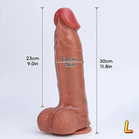 8.2in 10.2in 11.8in Soft Silicone Big Dildo For G-Spot Anal Vaginal Stimulation