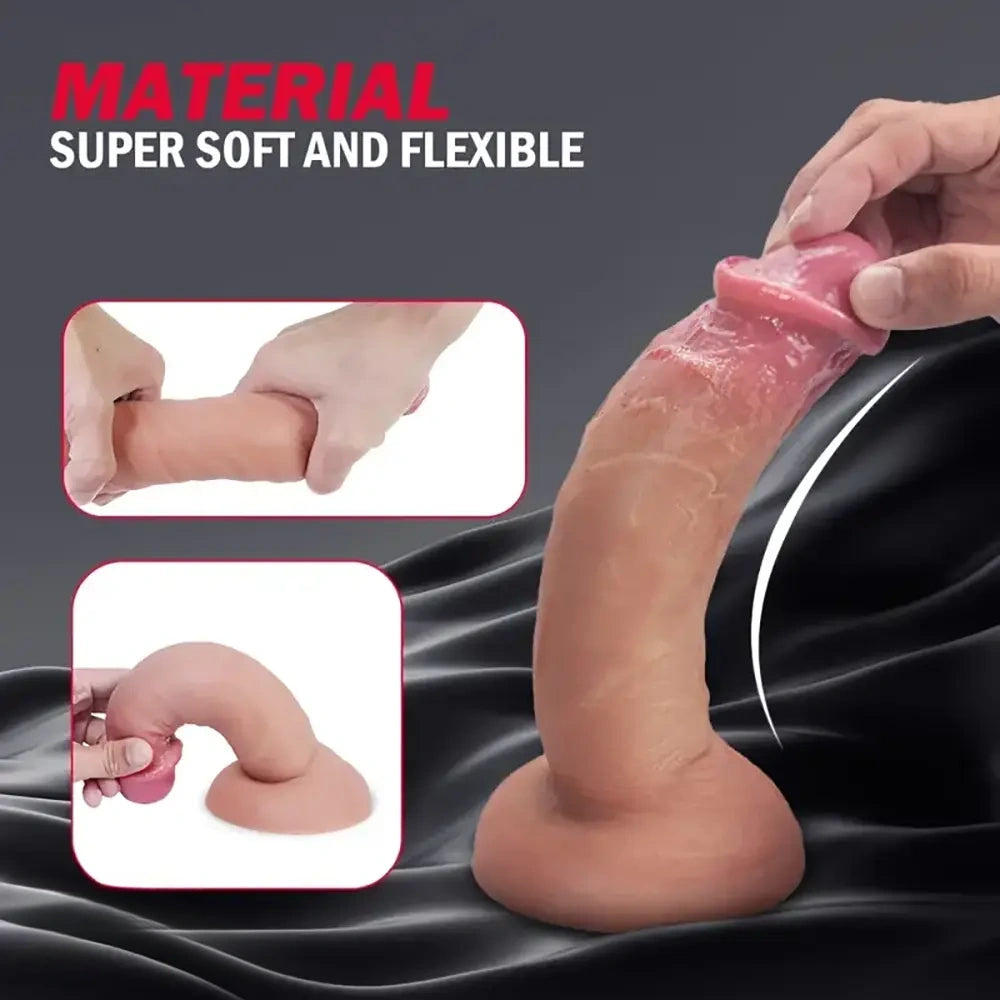 8.2in 8.66in 9.25in Realistic Silicone Soft Big Women Cock Dildo