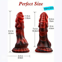 8.2in Lifelike Dragon Monster Soft Liquid Body Safe Material Big Spiked Dildo