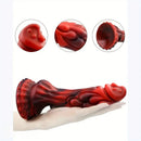 8.2in Lifelike Dragon Monster Soft Liquid Body Safe Material Big Spiked Dildo