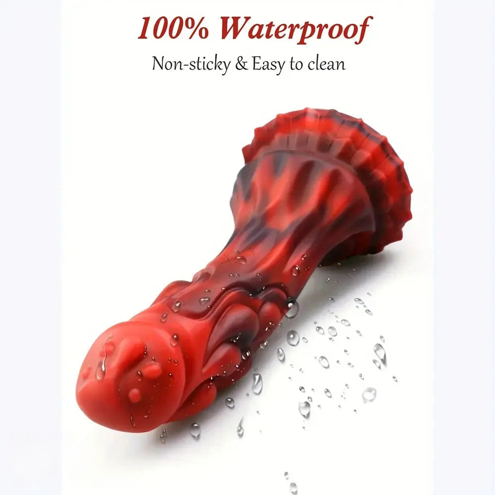 8.2in Lifelike Dragon Monster Soft Liquid Body Safe Material Big Spiked Dildo