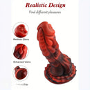 8.2in Lifelike Dragon Monster Soft Liquid Body Safe Material Big Spiked Dildo