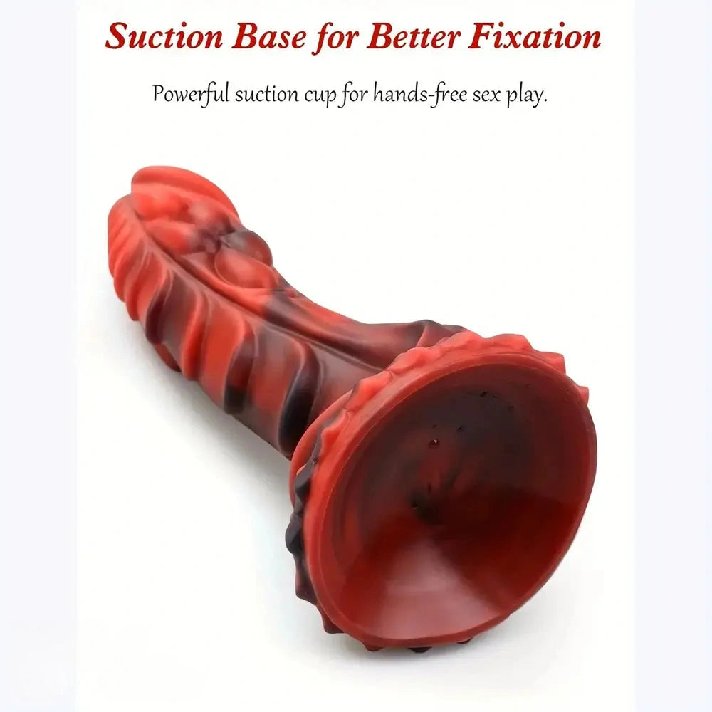 8.2in Lifelike Dragon Monster Soft Liquid Body Safe Material Big Spiked Dildo